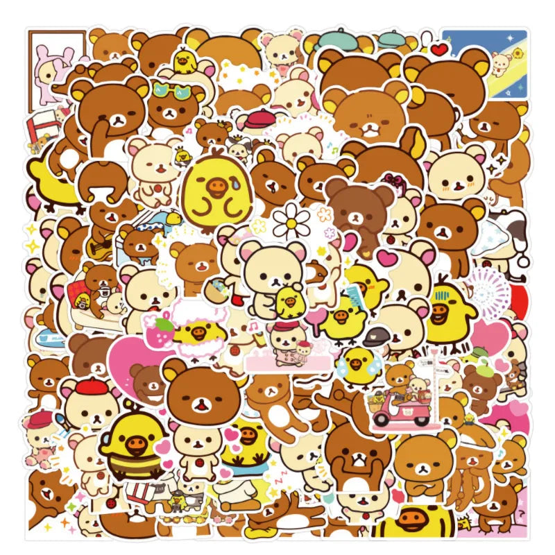 Rilakkuma Kiiroitori Stickers Pack - Cartoon Anime Decals for Phone & Laptop