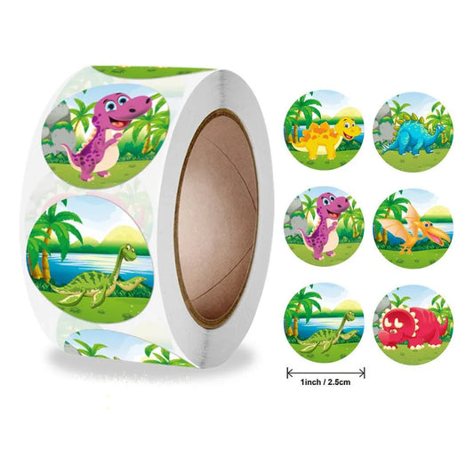 500 Stickers/roll Teacher Rewards And Encourages Children’s Toys Cute Cartoon Animal Stickers Seal Stickers