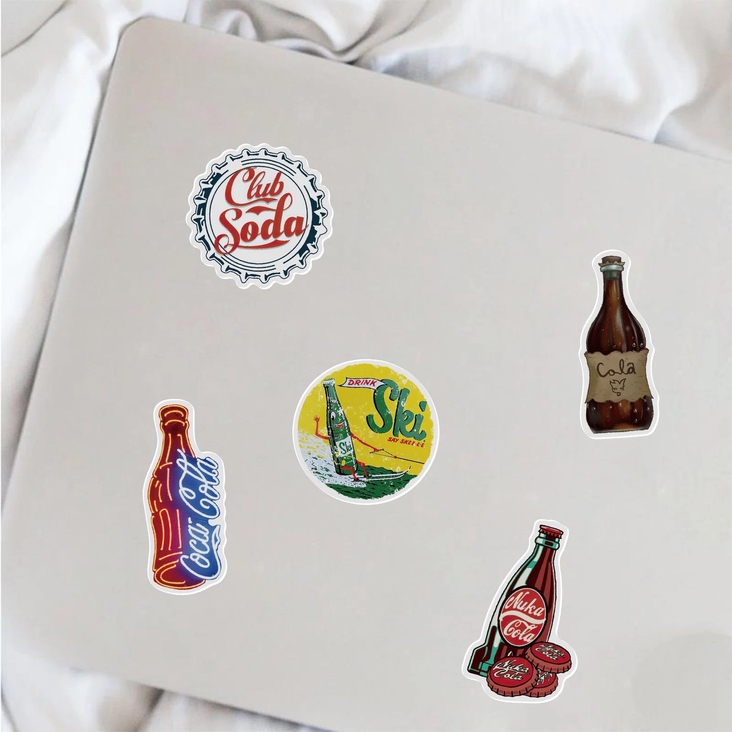 10/30/50Pcs Retro Cartoon Cola Bottle Stickers For Fans Laptop Graffiti Suitcase Waterproof Decoration Toy Decal