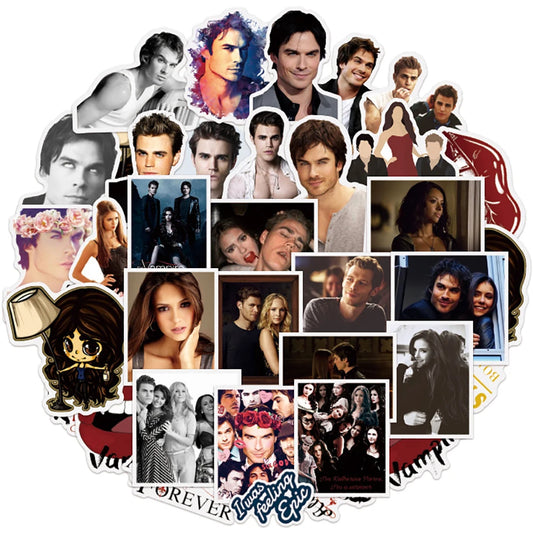 Vampire Diaries Stickers Pack for Laptop, Skateboard, Guitar, Luggage, Motorcycle, Kid's Decals