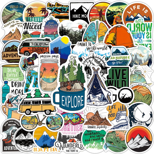 Outdoor Travel Graffiti Stickers Waterproof for Car Bike Luggage Guitar Laptop 10/30/50PCS