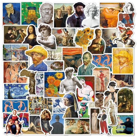 David Art Stickers Set: Luggage, Guitar, Fridge, Laptop, Graffiti Decals