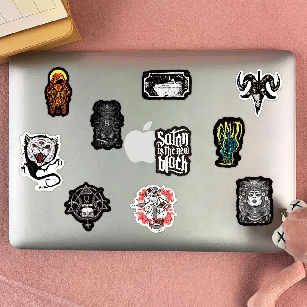 10/30/50pcs Cool Witch Demon Gothic Graffiti Stickers Aesthetic Art Decals Scrapbook Laptop Guitar Phone Car Sticker Kids Toy