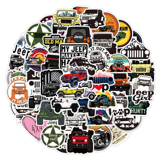 Jeep Car Graffiti Stickers Skateboard Fridge Guitar Laptop Motorcycle Decals Toy