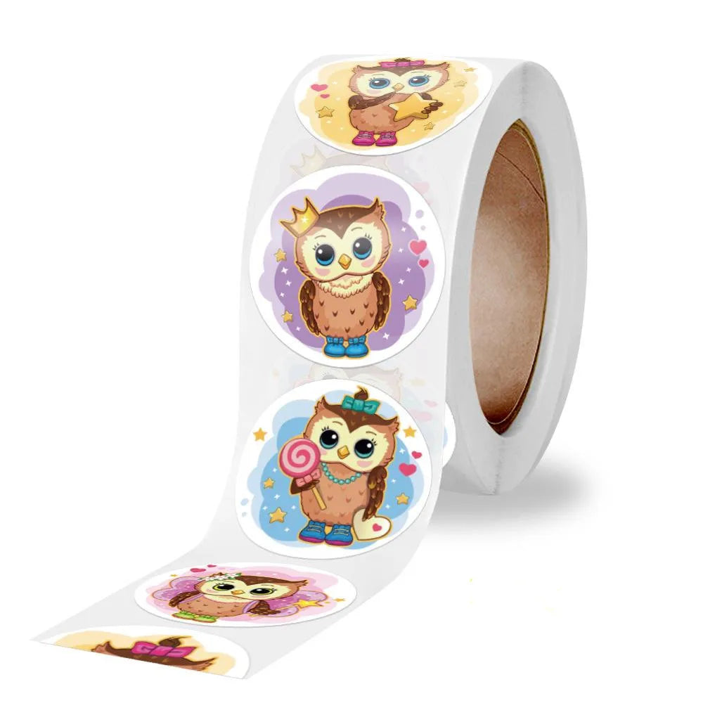 Zoo Animals Stickers For Kids Classic Toys StickerSchool Teacher Reward Sticker 4 Designs Pattern Owl