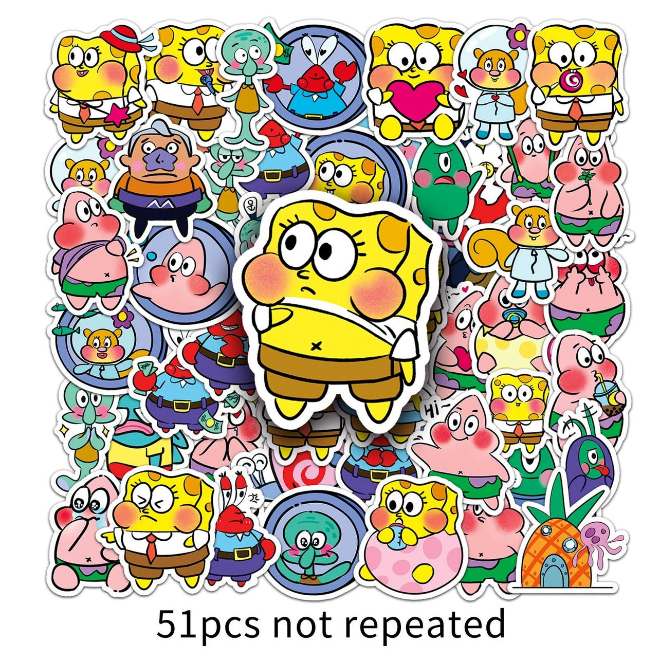 Mr Bean Stickers 50 Pieces Cute Funny Cartoon Mr Bean Classic Movie Animation Image Waterproof Stickers