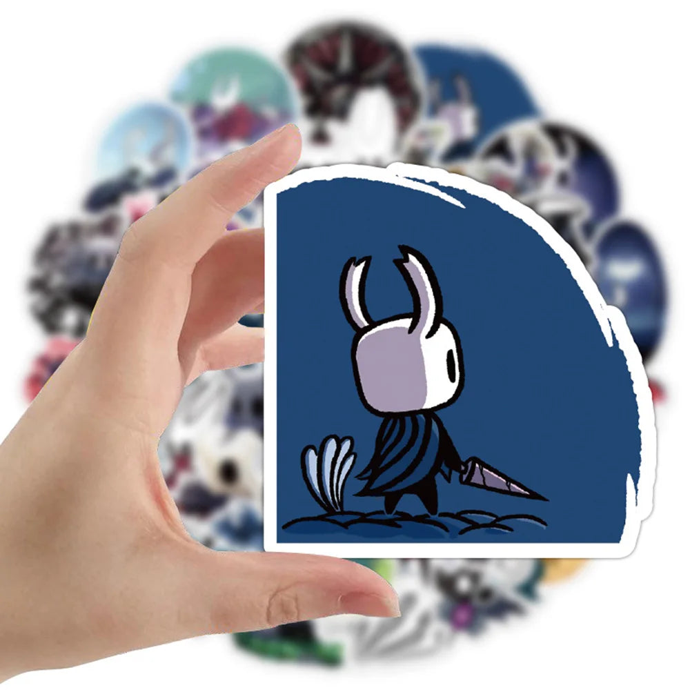 10/30/50PCS Game Hollow Knight Graffiti Stickers Cartoon Decal Kids Toy Laptop Phone Luggage Skateboard Car Waterproof Sticker