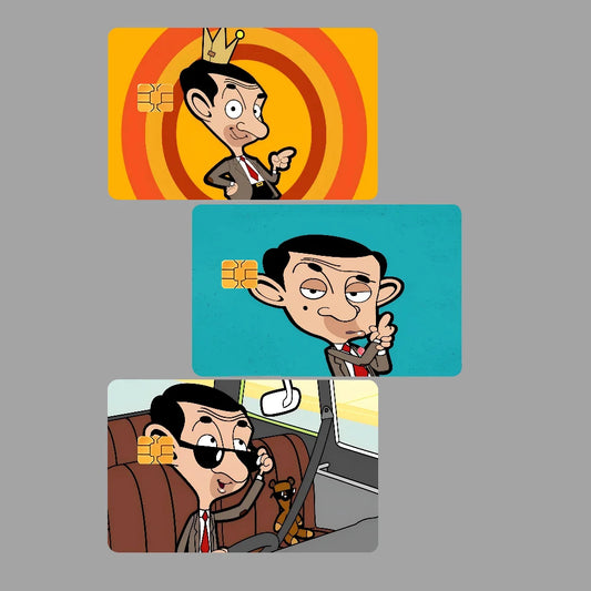 Mr. Bean Cartoon Credit Card Waterproof Sticker