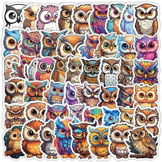Cartoon Owl Animal Stickers for Kids - 10/30/50pcs Laptop Suitcase Notebook