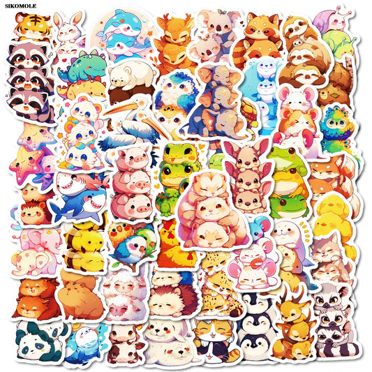 Cartoon Animal Graffiti Stickers for Laptop, Bike, Skateboard, Notebook - 10/30/50PCS