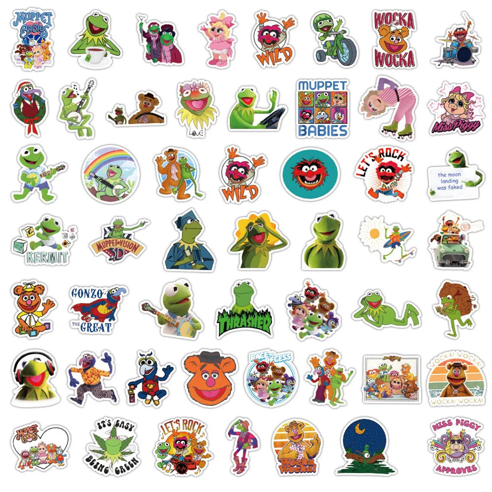 10/30/50PCS The Muppet Show and Muppet Babies and Kermit the Frog Sticker Packs