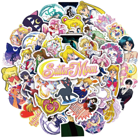 10/30/50pcs Cartoon Sailor Moon Stickers Anime Graffiti Sticker DIY Notebook Helmet Guitar Aesthetic Cute Girl Sticker Decal Toy