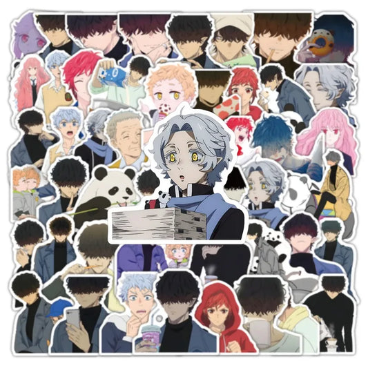 50pcs Anime Sticker Pack: Luggage, Water Bottle, Phone, Laptop, Scooter, Fridge Decor