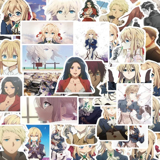 Violet Evergarden Anime Stickers Pack for Laptop, Phone, Scooter, Cup, Stationery, Fridge