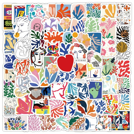 Matisse Abstract Art Oil Painting Stickers - 10/30/50/100pcs for Scrapbook, Laptop, Phone, Suitcase