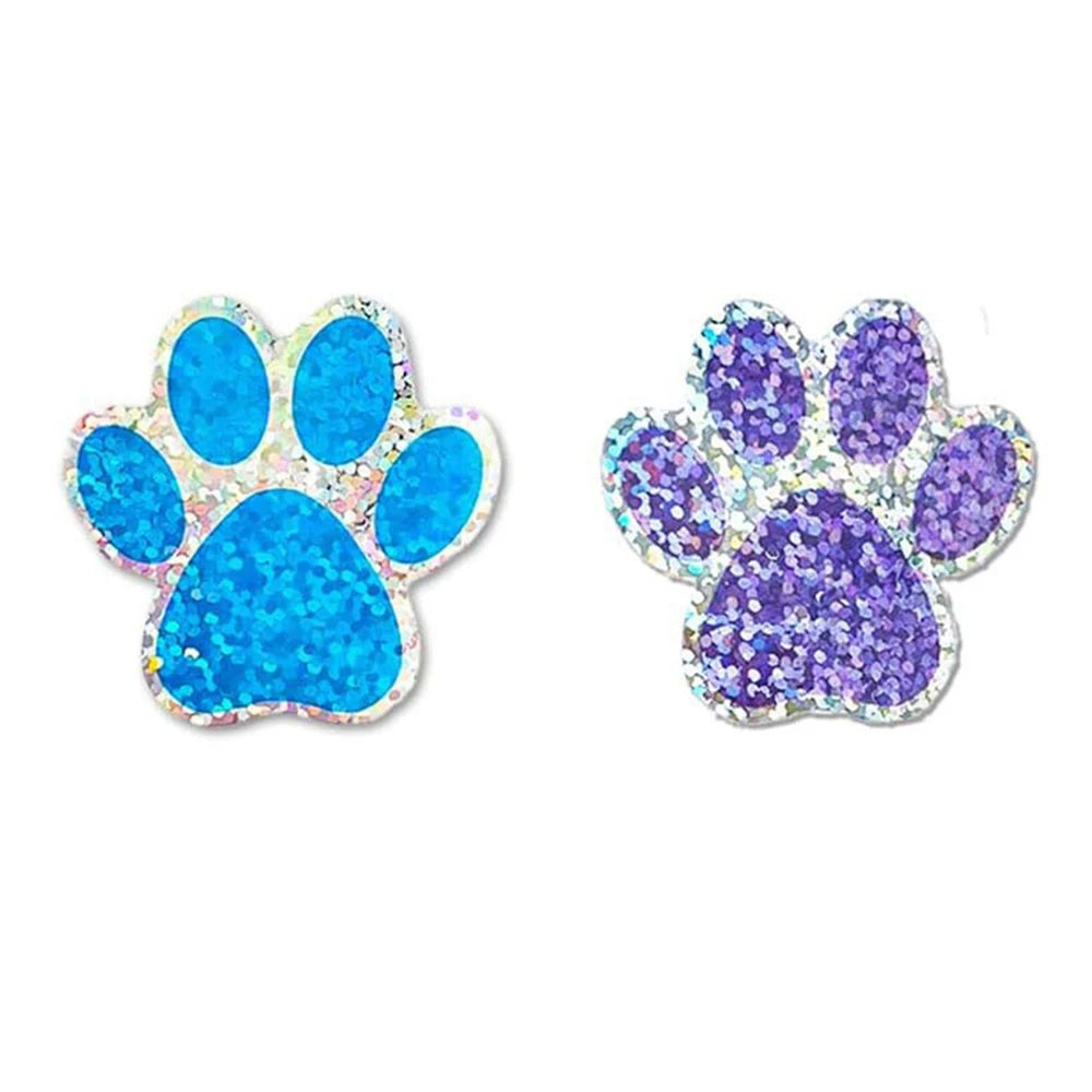 100-500pcs Cute Animal Paw Sticker DIY Colorful Holographic Lables Art Crafts Sticker Student Reward Stationery Stickers