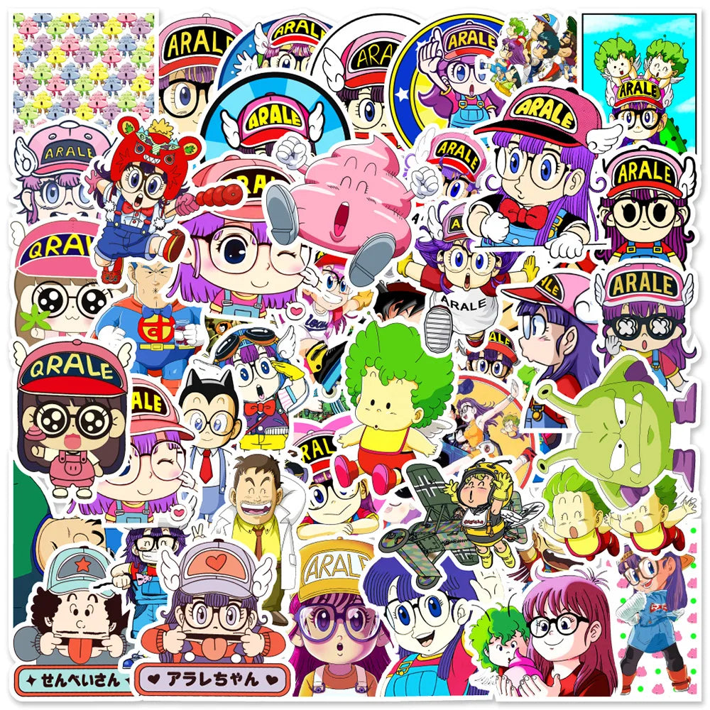 10/50Pcs Cartoon Kawaii Creative Cute A La Le Stickers for Mobile Phone Laptop Luggage Skateboard Stickers Kids Toy