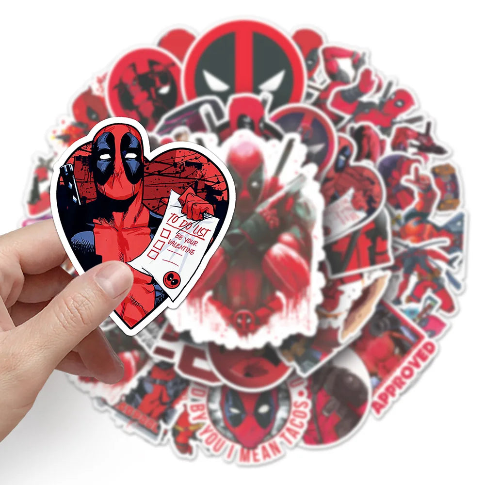 10/30/50pcs Disney Deadpool Movies Anime Stickers Cool Super Hero Decals for Motorcycle Laptop Snowboard Cartoon Sticker Kid Toy