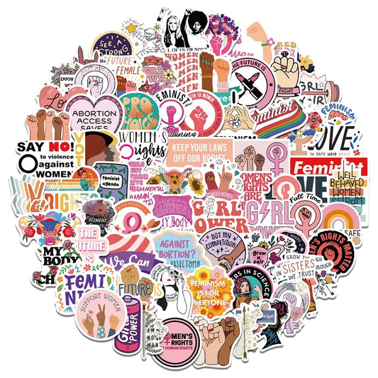 Inspirational Feminism Stickers Decals for DIY Phone Laptop Skateboard