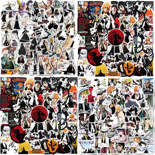 50pcs Anime Death Stickers for Motorcycle, Luggage, Laptop, Phone, Helmet, Kids, Waterproof