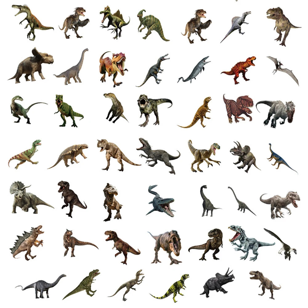 10/30/50/100PCS Jurassic Dinosaur Cool Stickers Graffiti Toys For Boys Kids DIY Fridge Skateboard Phone Notebook PVC Car Sticker