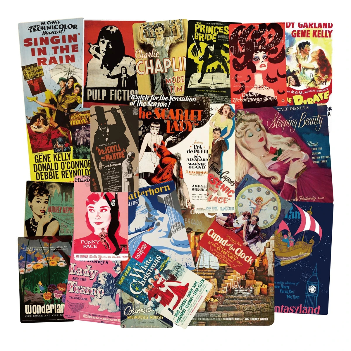 Classic Vintage Movie Poster Sticker Packs