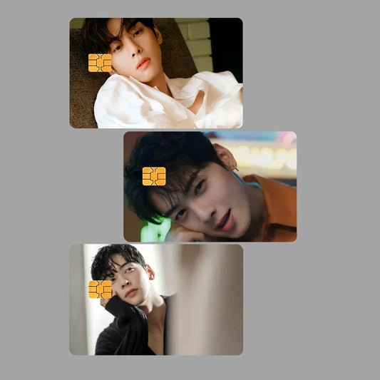 Cha EunWoo Anime Sticker Skin for Credit/Debit Card