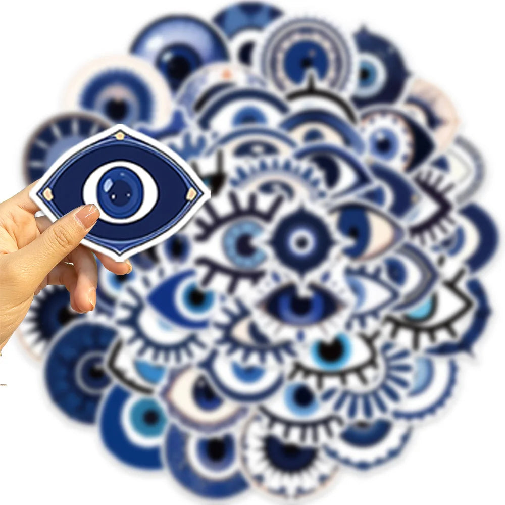 10/30/50PCS Cartoon Turkish Evil Eye Stickers Aesthetic Decoration Skateboard Scrapbook Phone Laptop Helmet Bike Decals DIY Toys