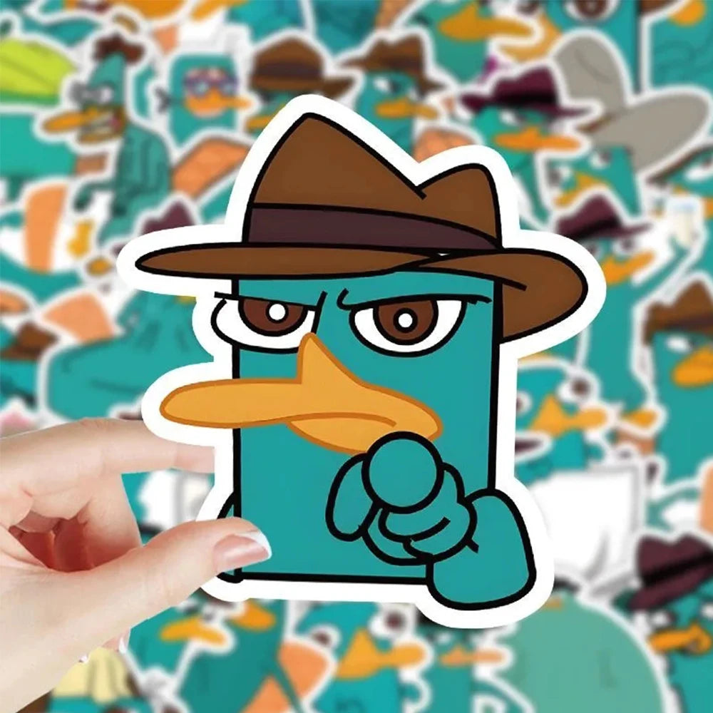 10/30/50pcs Disney Cartoon Anime Perry the Platypus Stickers Laptop Motorcycle Phone Notebook Graffiti Sticker Decals Kids Toys