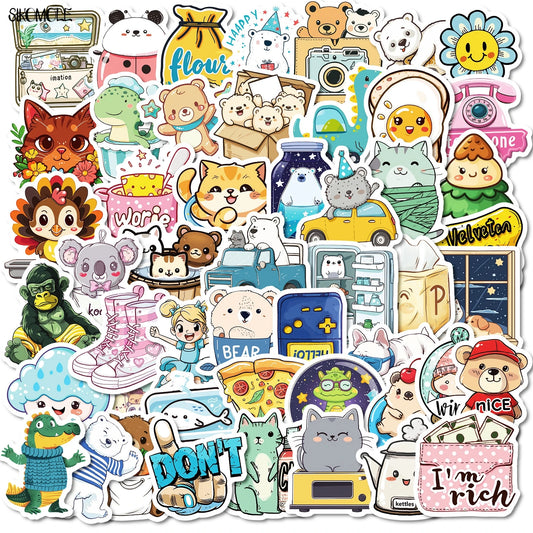 Cartoon Animal Stickers for Kids - DIY, Phone, Laptop, Luggage, Skateboard Decals