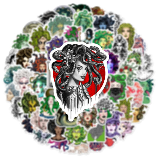Greek Mythology Medusa Stickers 10/30/60PCS Laptop Luggage Skateboard Decals