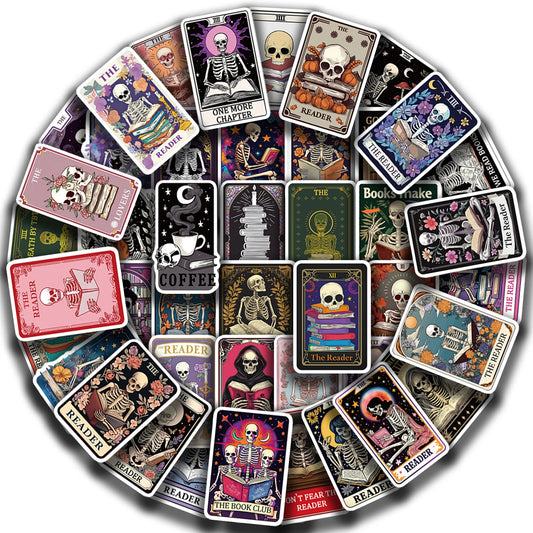 50PCS Tarot Card Stickers: Waterproof, DIY, Decorative
