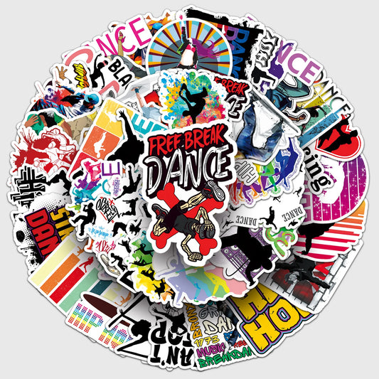 Hip Hop Street Dance Stickers for Phone Laptop Luggage Skateboard - 10/30/50PCS