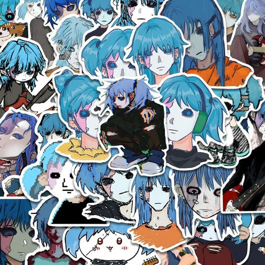 52pcs Sallyface Cartoon Stickers for Laptop, Phone, Car, Scooter, Water Bottle, Suitcase, Stationery, Refrigerator