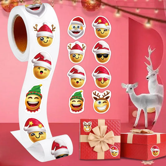 Christmas Stickers Set: 8 Designs, 100-500pcs DIY Decor