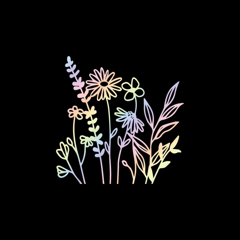 Wildflower Car Decals: Plant Lover PVC Vinyl Stickers