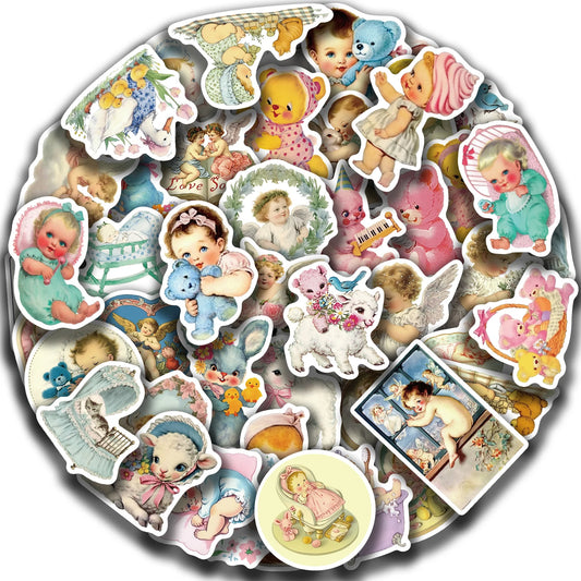 50Pcs Angel Waterproof Stickers for Phone, Laptop, Skateboard
