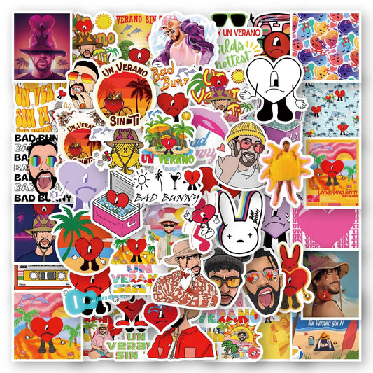Un Verano Sin Ti Bad Bunny Stickers 10/30/50PCS Laptop Luggage Skateboard Decals Kid Gift