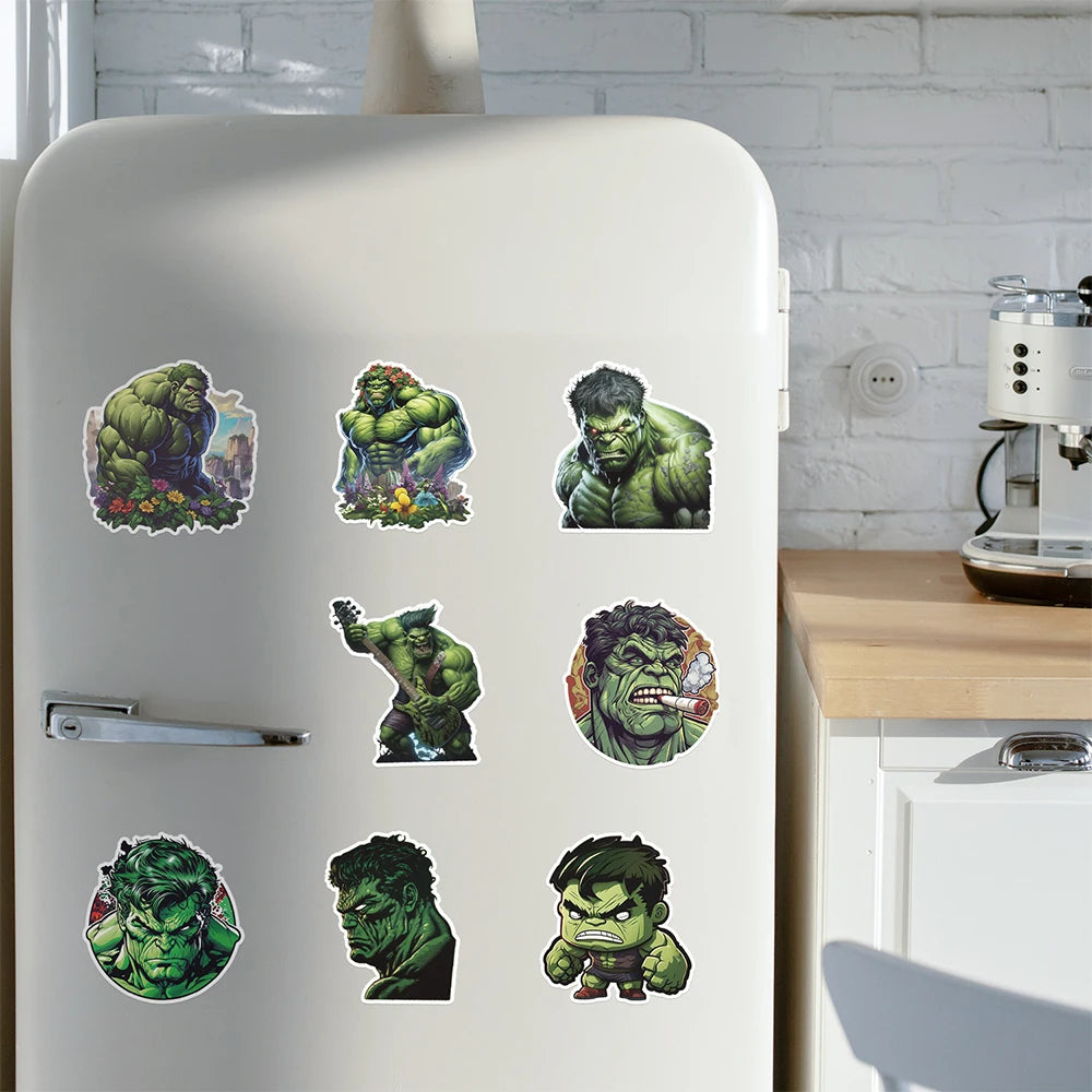 10/30/50pcs Cool Disney Marvel Super Hero Hulk Waterproof Stickers Anime Decals Laptop Car Phone Bike Cartoon Sticker Kids Toys