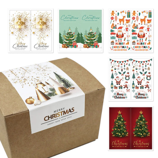 Christmas Stickers 5x10cm Gift Tags (10-50pcs)