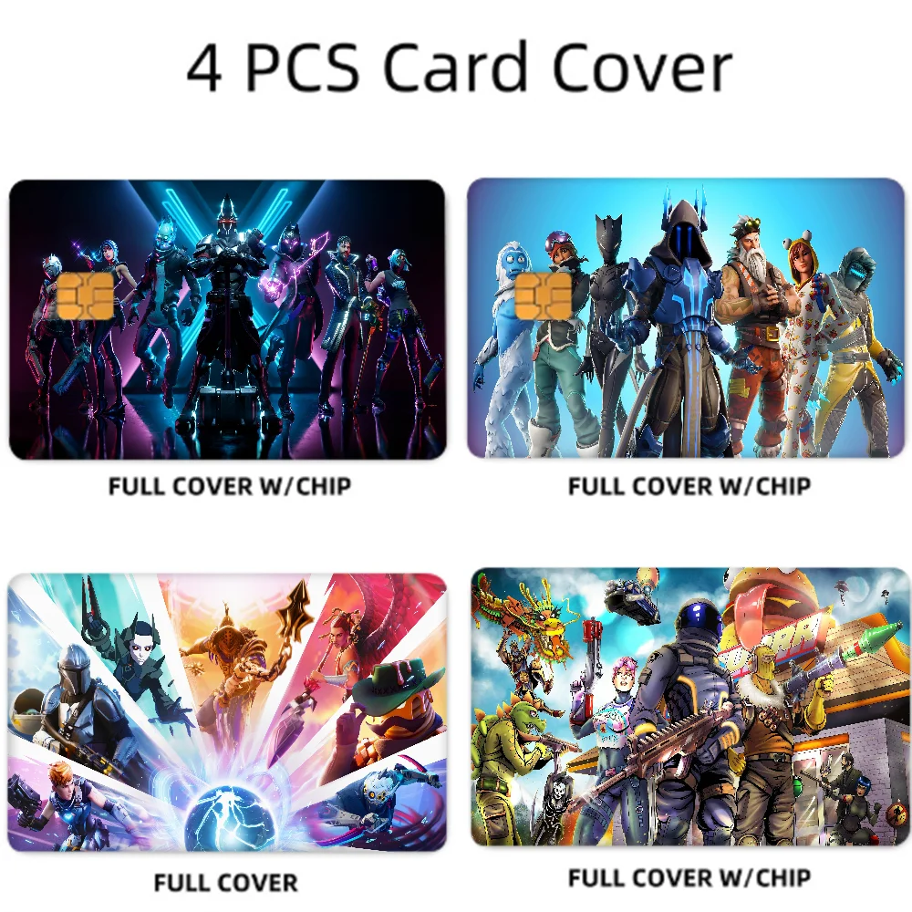 Fortnite Anime Card Skin Stickers Set (4 Pcs)