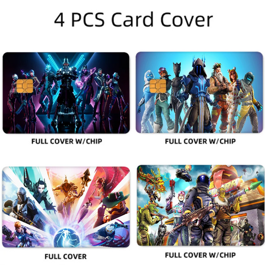 Fortnite Anime Card Skin Stickers Set (4 Pcs)