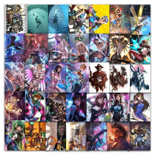 Overwatch Stickers Pack for Laptop, Phone, Scooter, Water Bottle, Suitcase, Stationery, Refrigerator