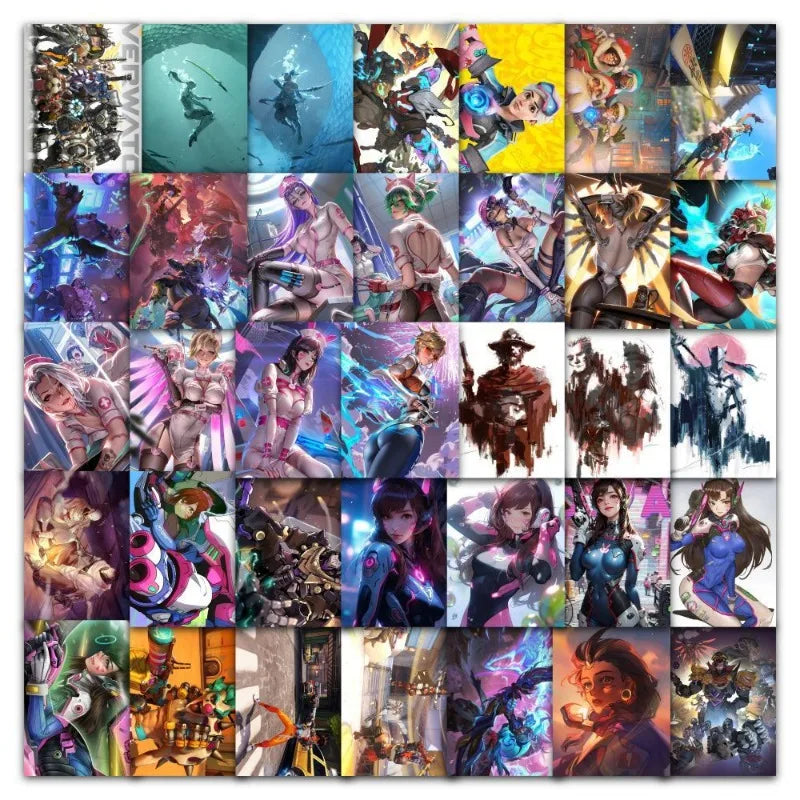 Overwatch Stickers Pack for Laptop, Phone, Scooter, Water Bottle, Suitcase, Stationery, Refrigerator
