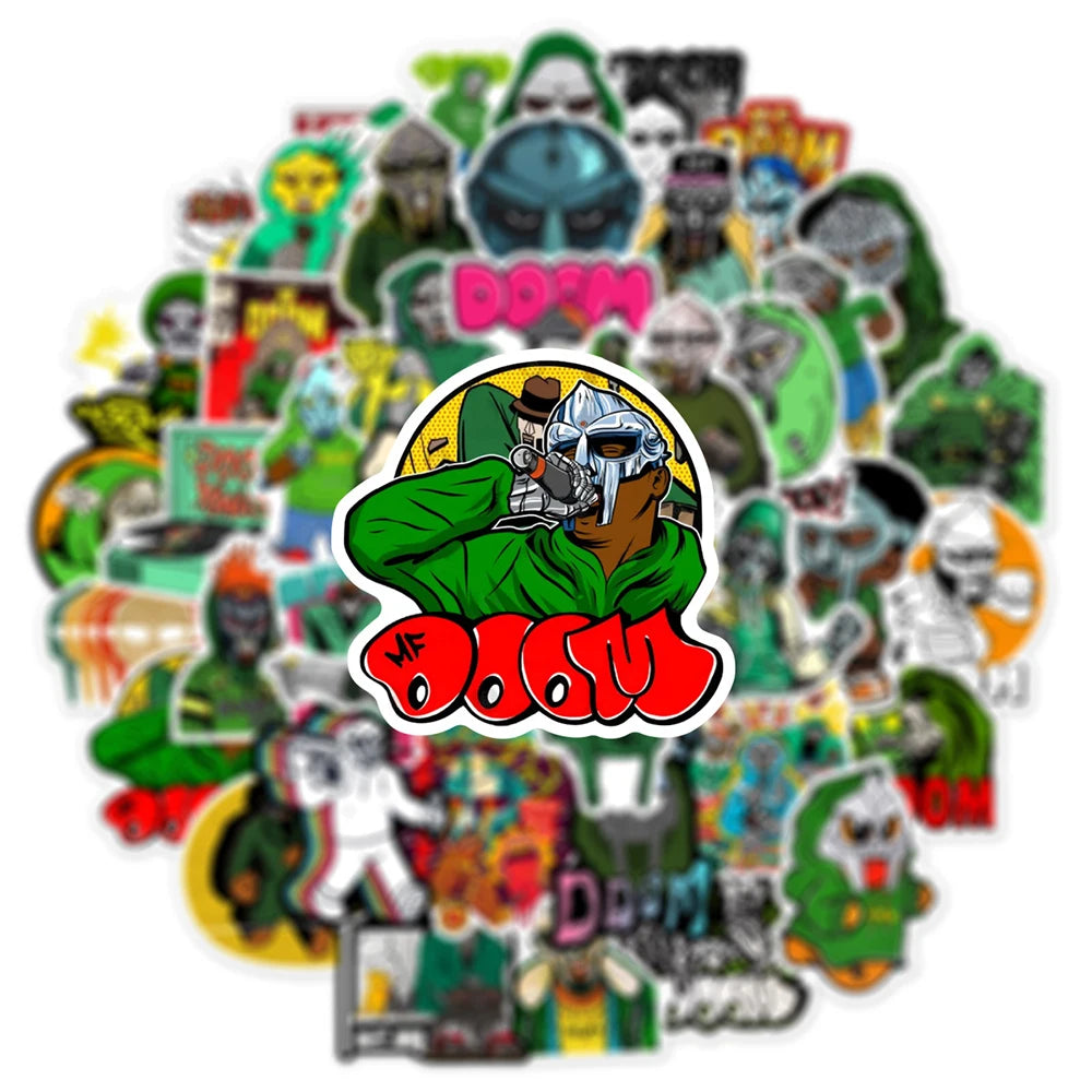 10/30/50pcs Hip Hop Rapper MF Doom Sticker Packs