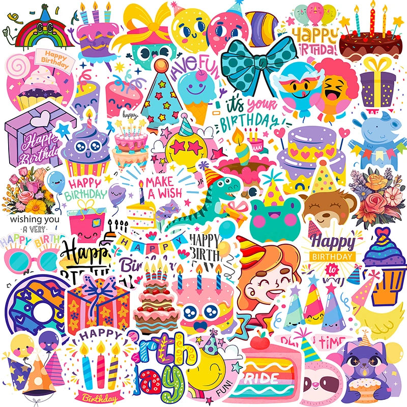 Birthday Stickers Set: Kids Scrapbooking & Stationery