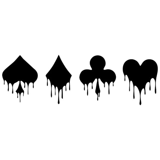 Poker Pattern Decals Motorcycle Car Sticker