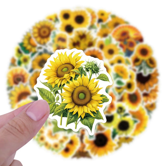 Sunflower Stickers Set: Laptop, Car, Phone, DIY Decals