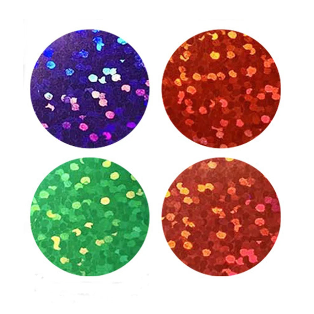 100-500pcs Holographic Color Round Stickers Wedding Gift Seal Labels Decor Stickers Kids Reward Foil Star Stationery Stickers