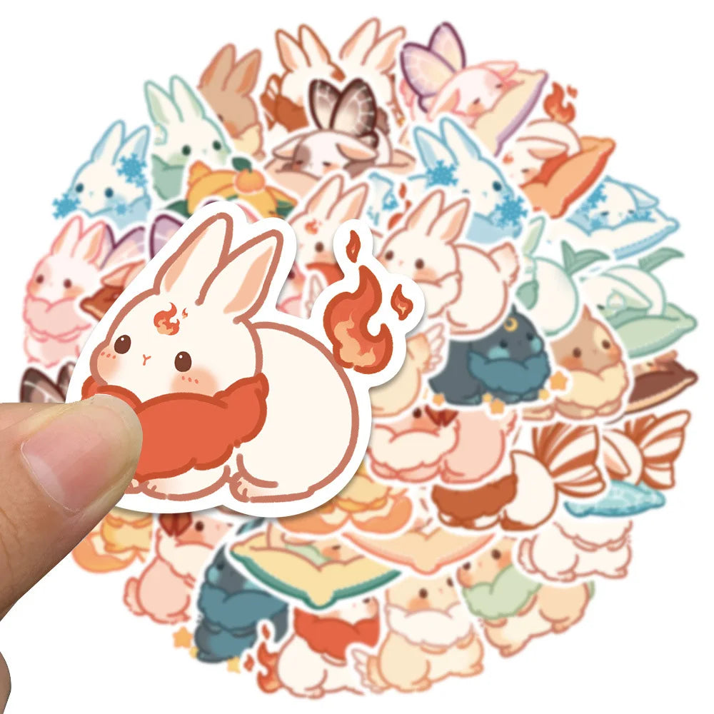 10/20/40PCS Cartoon Cute Rabbit Bunny Sticker Packs